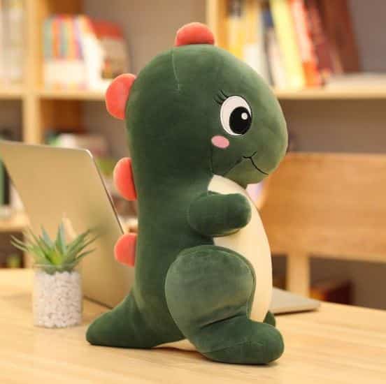 Peluche bébé dinosaure vert