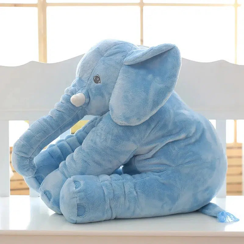 Peluche éléphant oreiller bleue