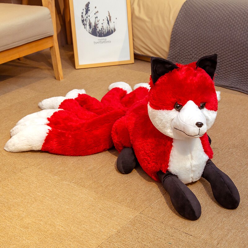 Peluche renard rouge à poil doux