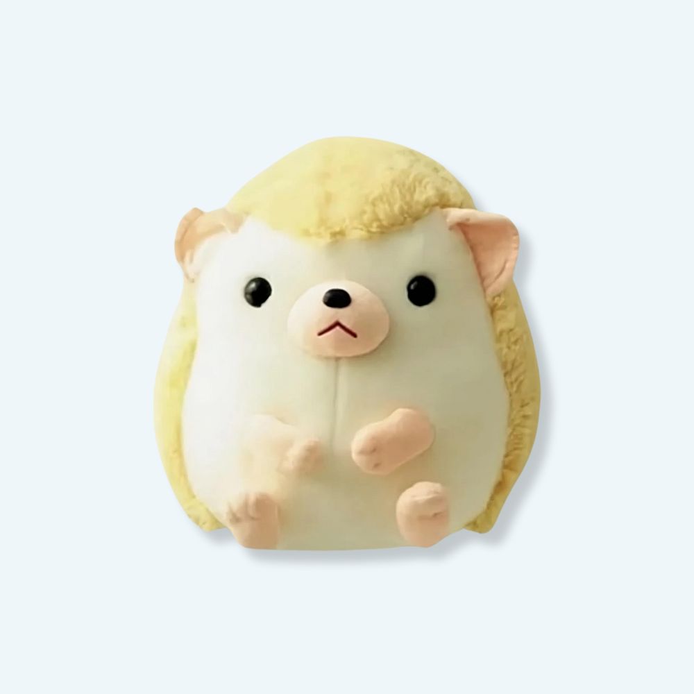 Peluche hérisson adorable jaune