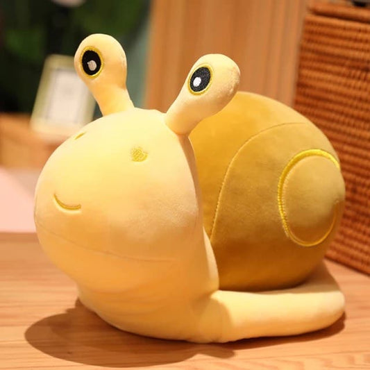 Peluche escargot avec coeur jaune