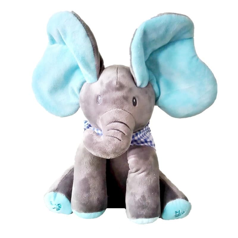 Peluche éléphant “coucou” électrique pour enfants