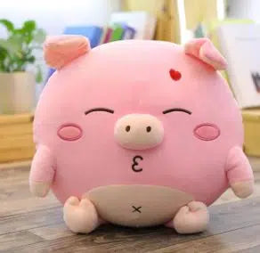 Peluche cochon amoureux