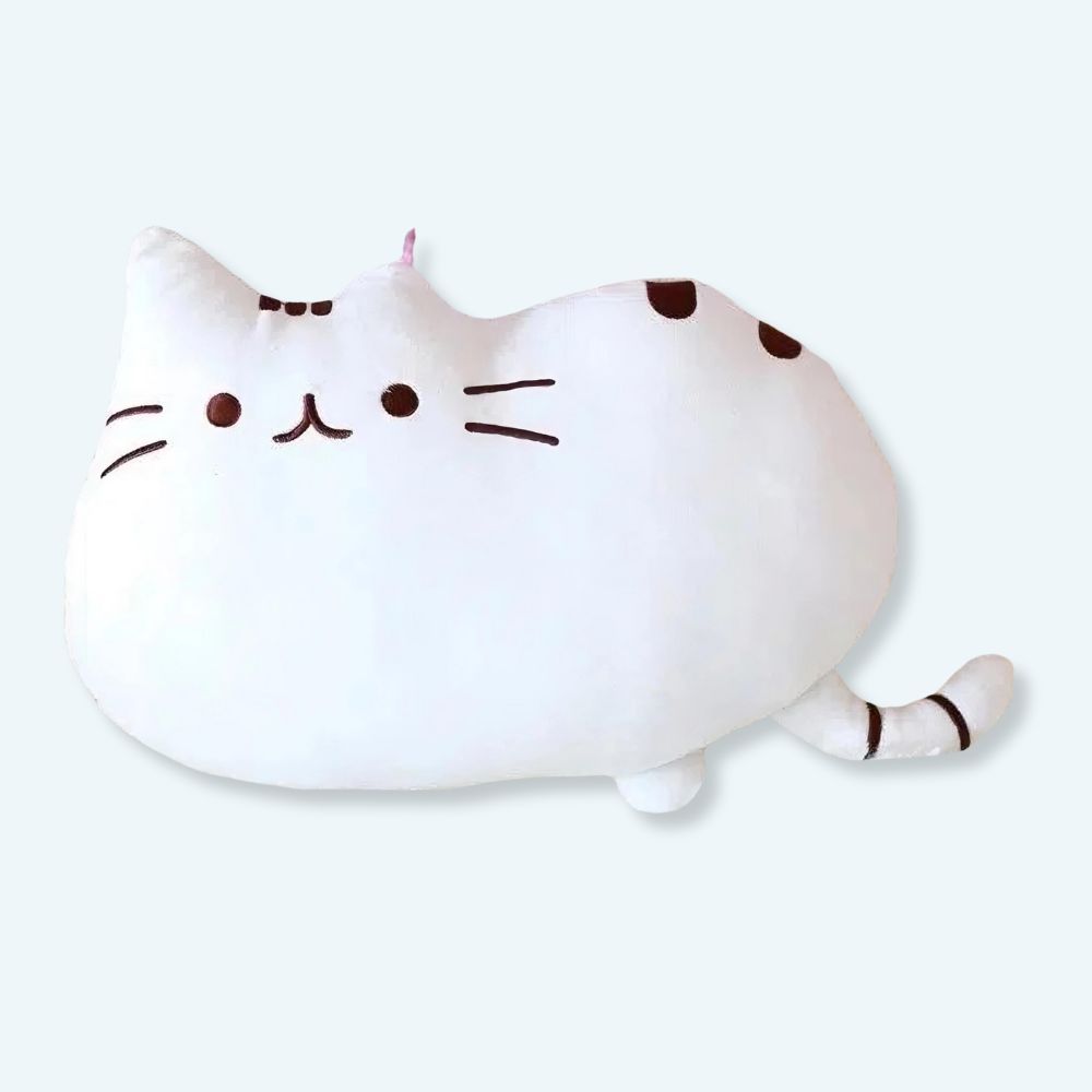 Peluche chat toute mignonne blanche