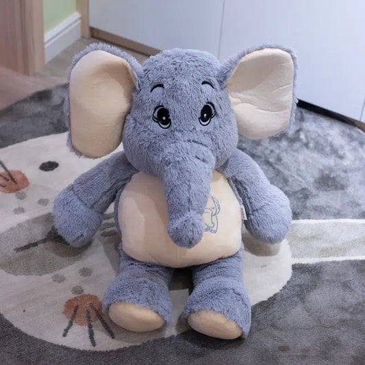 Peluche éléphant géant gris