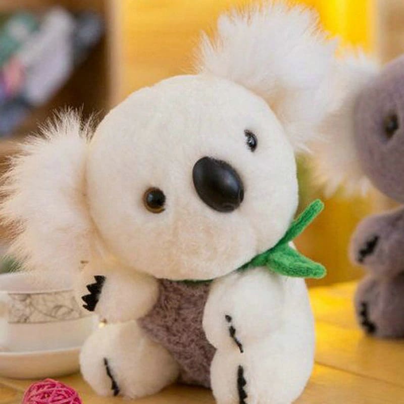 Peluche koala gris et blanc adorable