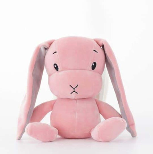 Peluche bébé lapin rose