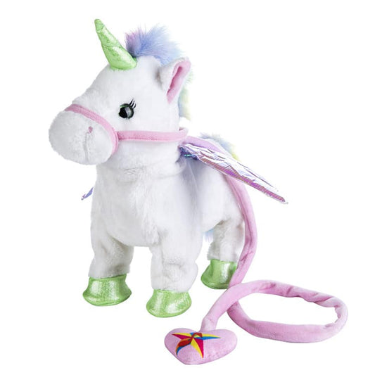 Licorne en peluche musicale électrique pour enfants