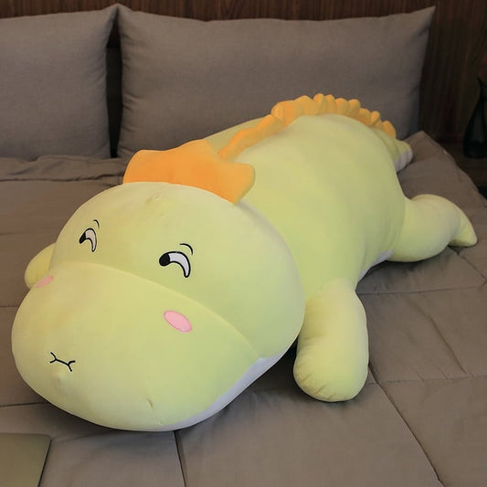 Peluche dinosaure vert clair adorable