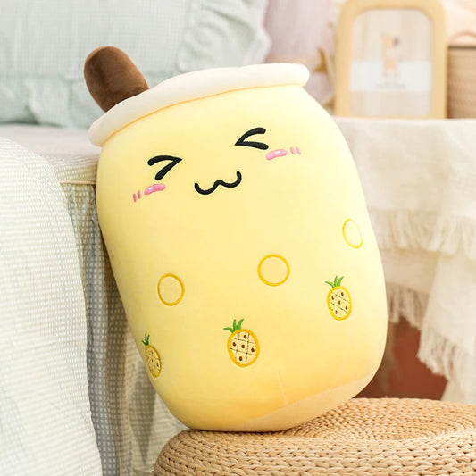 Peluche Bubble tea mignon et doux en forme de coussin