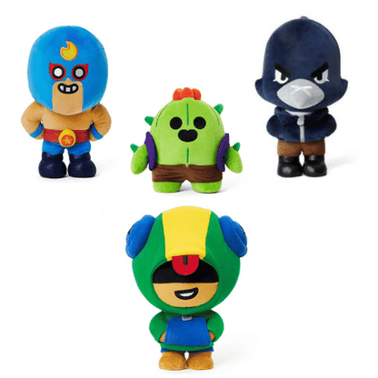 Mega Plush Pack Brawl Stars Leon + Spike + Crow + El Primo