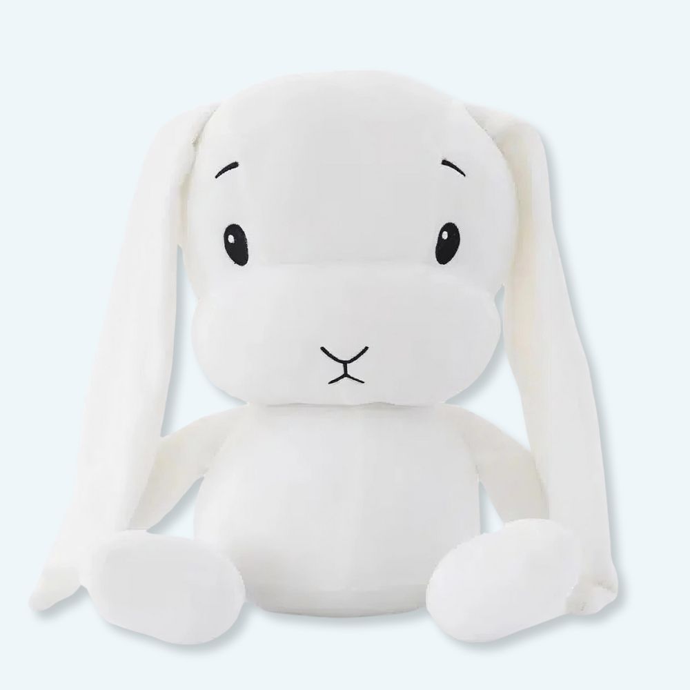 Peluche bébé lapin blanc