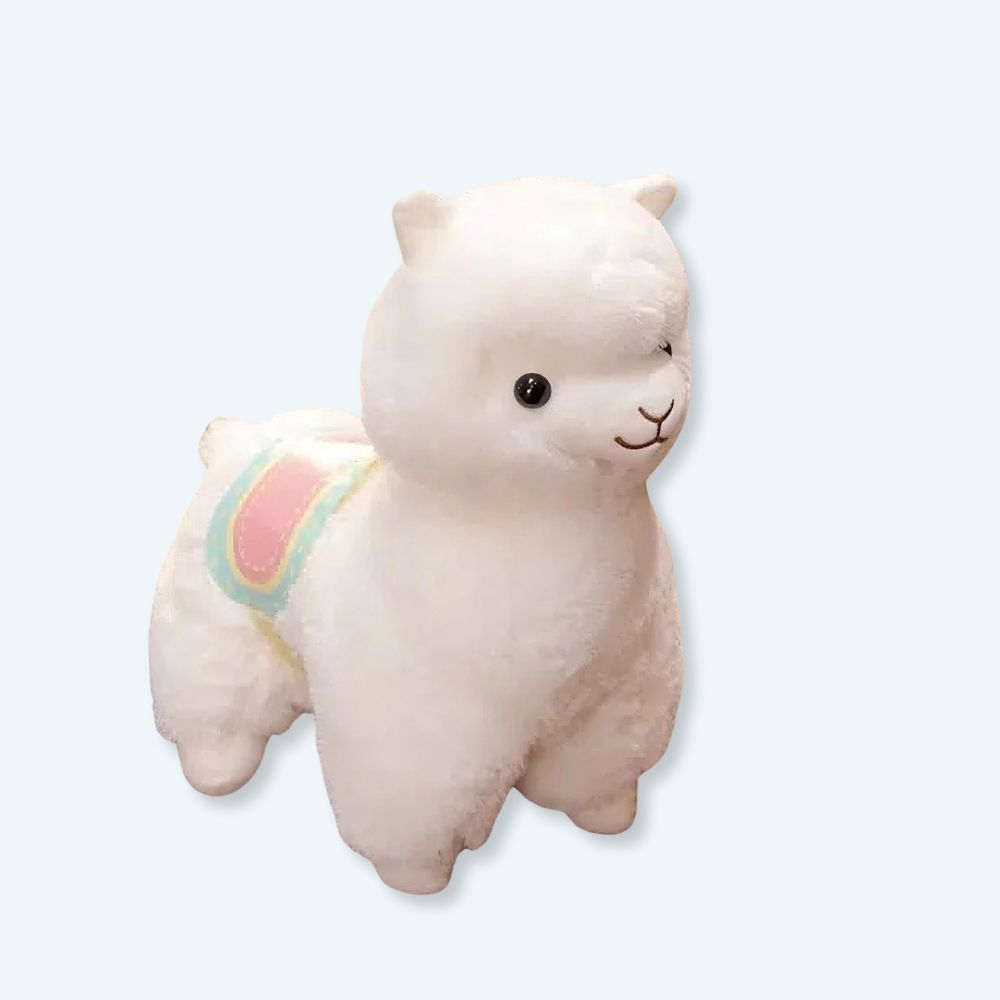 Peluche lama blanc