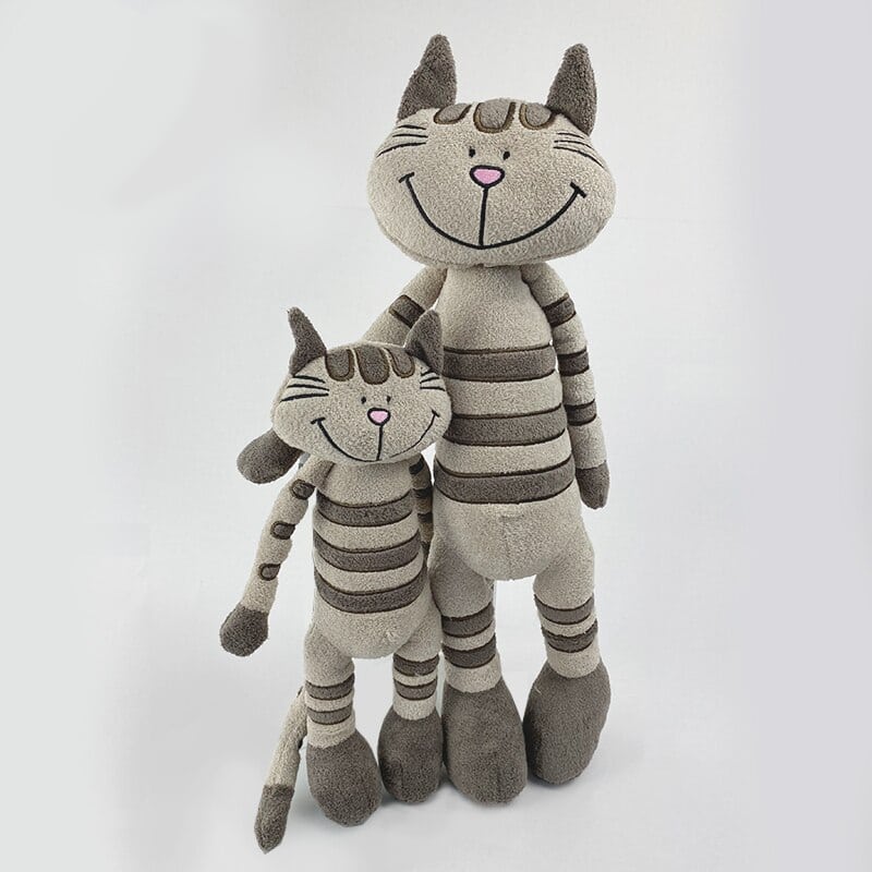 Peluche chaton gris tigré