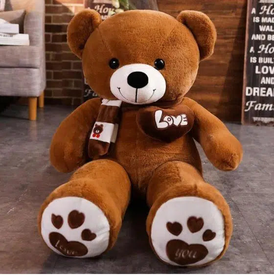 Peluche ours marron pleine d’amour