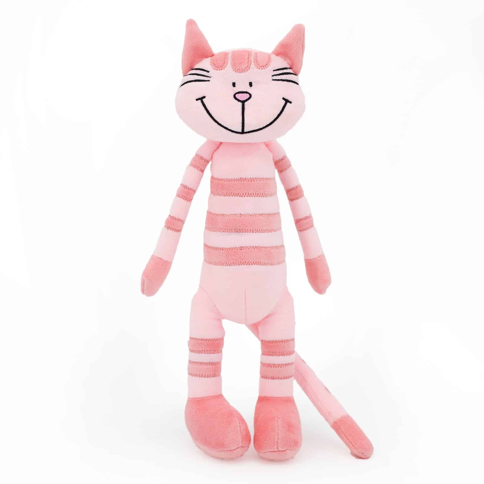 Peluche chaton rose tigré