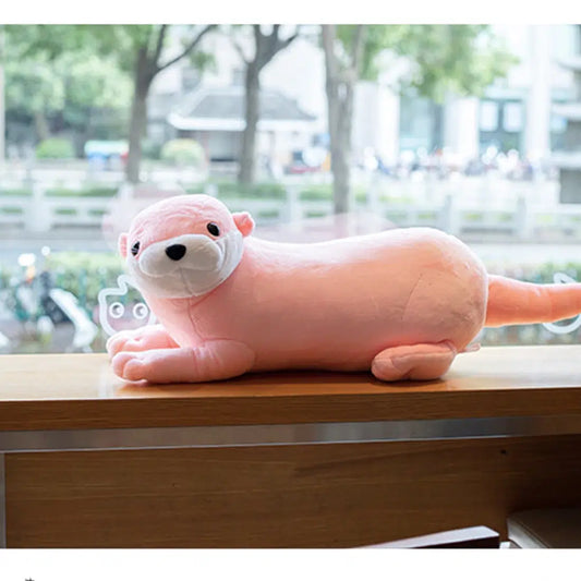 Peluche loutre rose