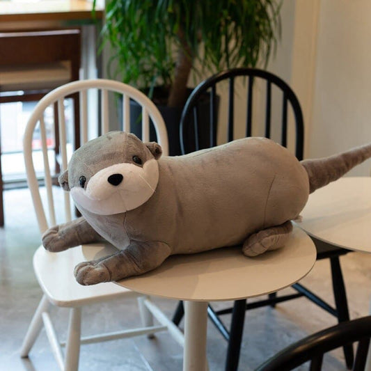 Peluche loutre grise