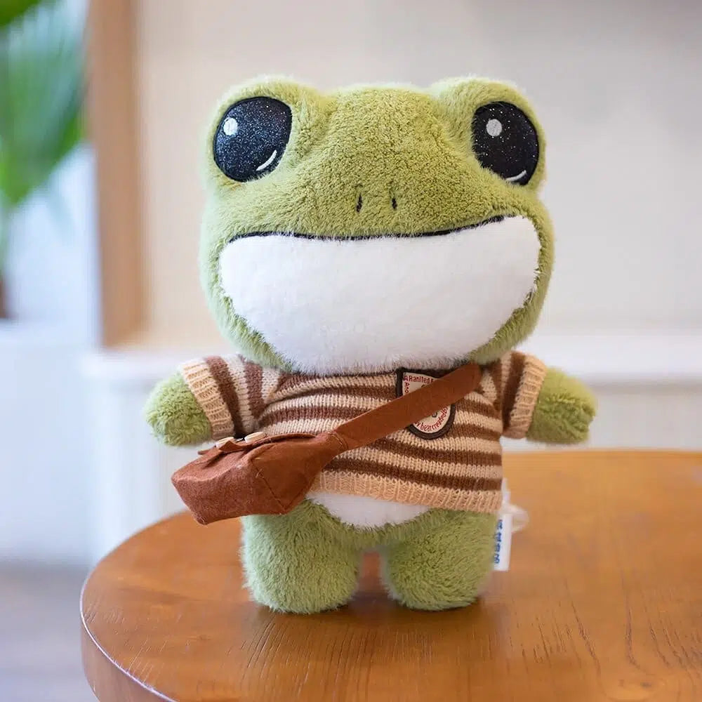 Peluche grenouille avec pull