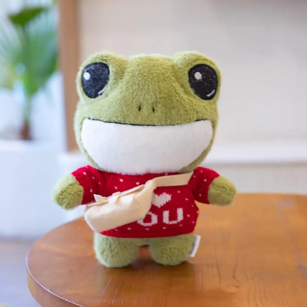 Peluche grenouille avec pull