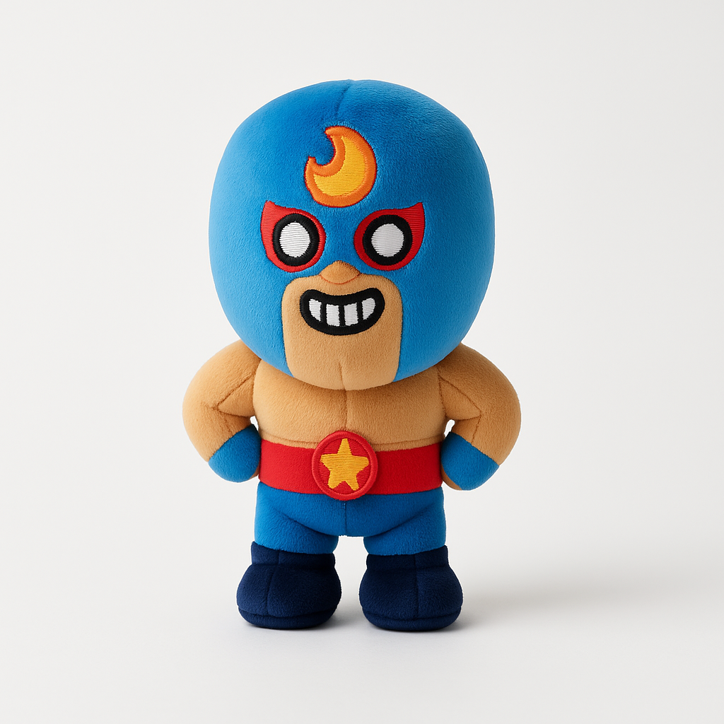 Studio photo - Mega Plush Pack Brawl Stars Leon + Spike + Crow + El Primo